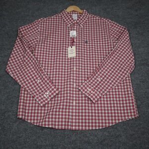 NWT‎ Brooks Brothers The Friday Shirt Button Down Mens XL Red Checkered Pattern